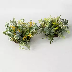 Yellow and Fern Flower Orb