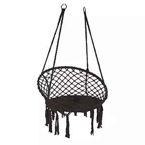 Hanging Rope Chair Black