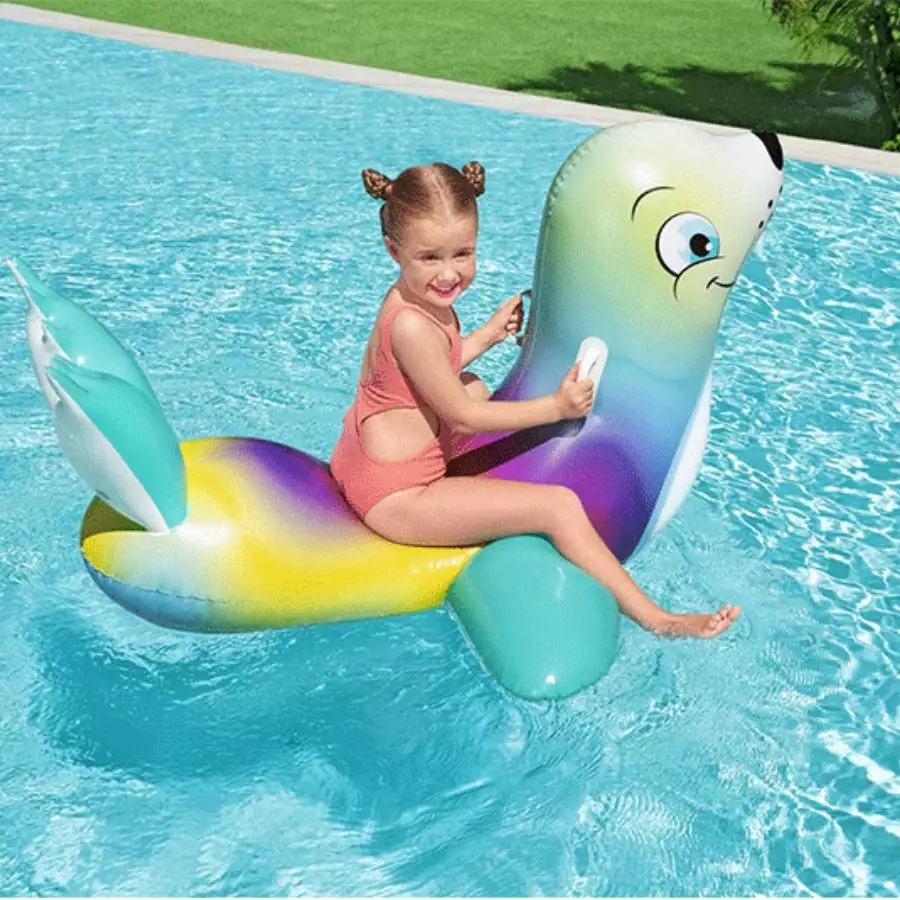 H2OGO! Flash N' Splash Seal Kids Ride-On Pool Float