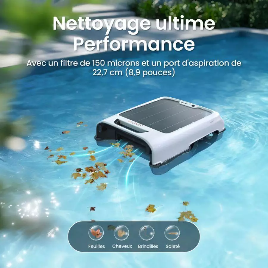 Aiper EcoSurfer M2 Solar Powered Robotic Pool Surface Skimmer