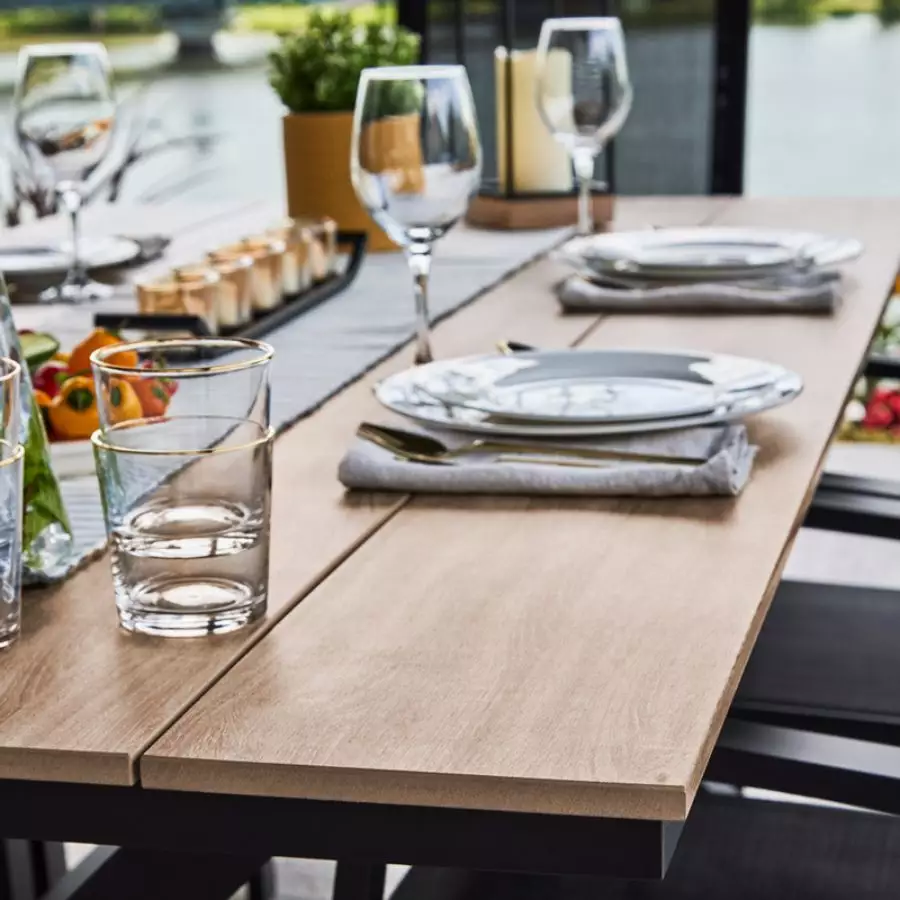 Provence Dining Table 39” X 79” Black/Taupe