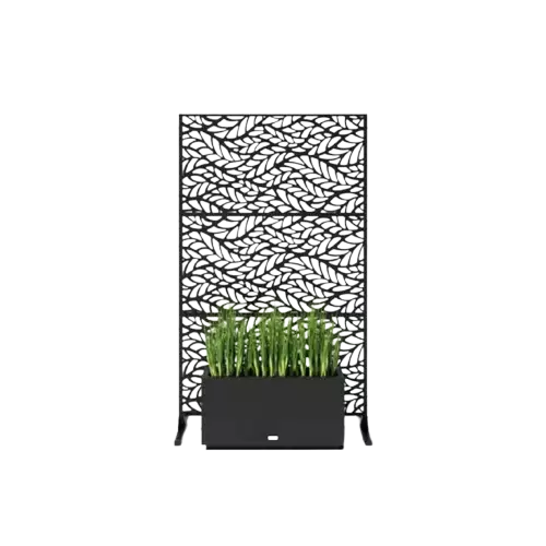 Plastic Privacy Screen Flowleaf w/stand