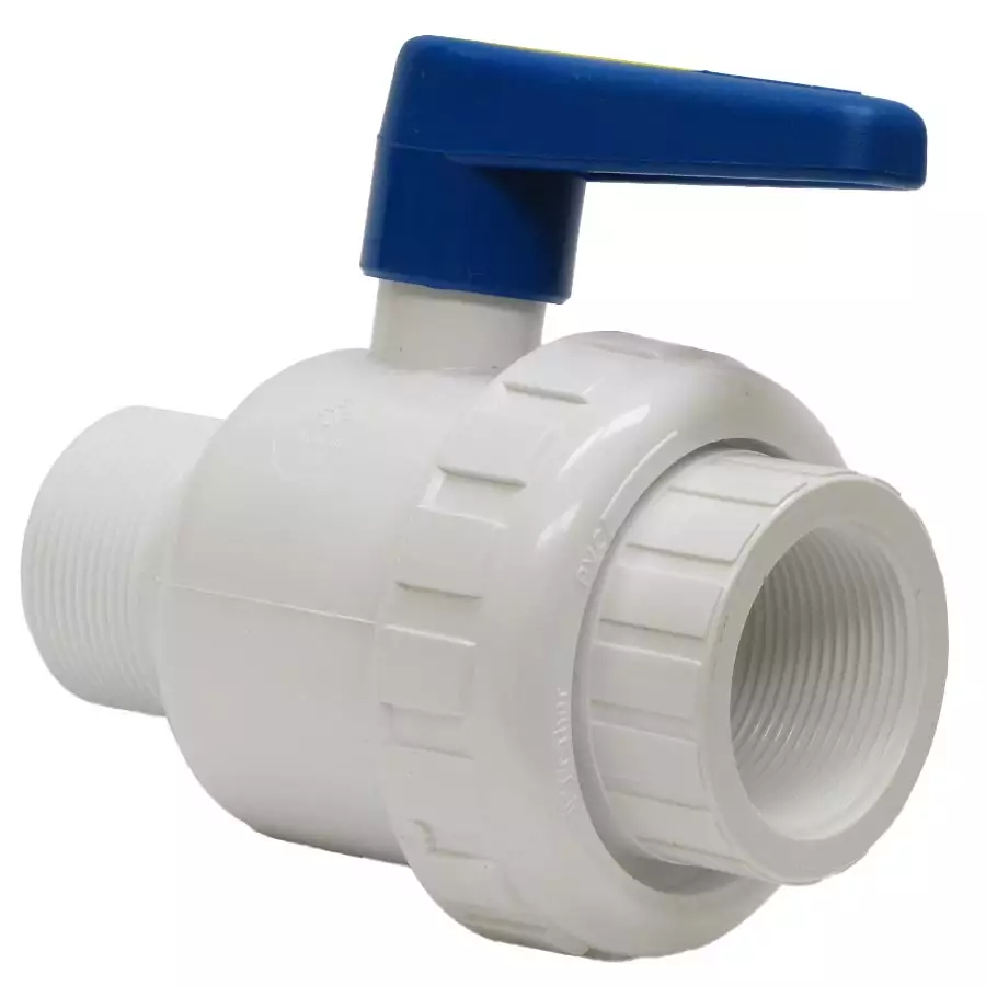 1 1/2" PVC S.U. Ball Valve MIP X FIP