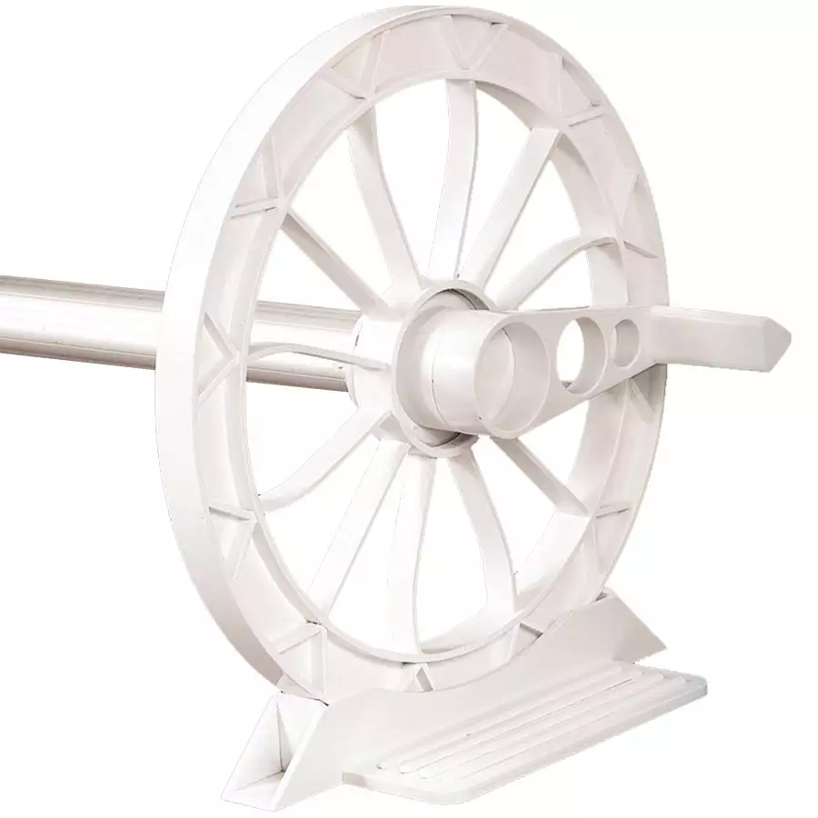 Inground Resin Solar Reel Base, Pool Away Wheel Design