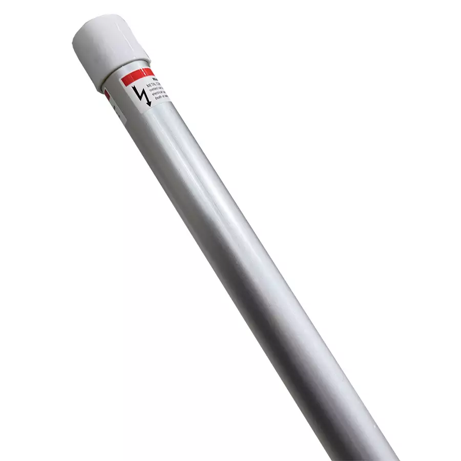 8' Fixed Vacuum Pole Smooth Silver