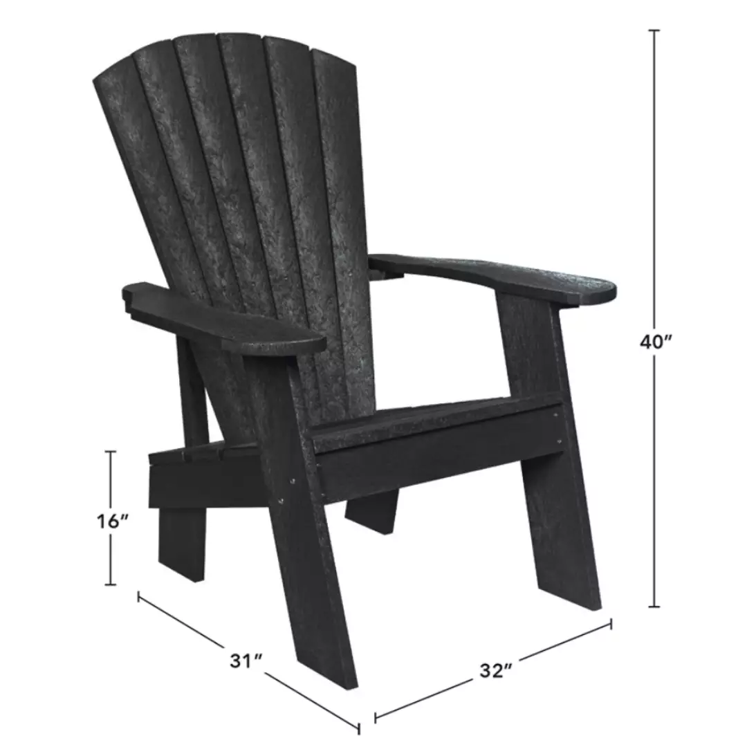 Capterra Adirondack Resin Chair (Onyx)