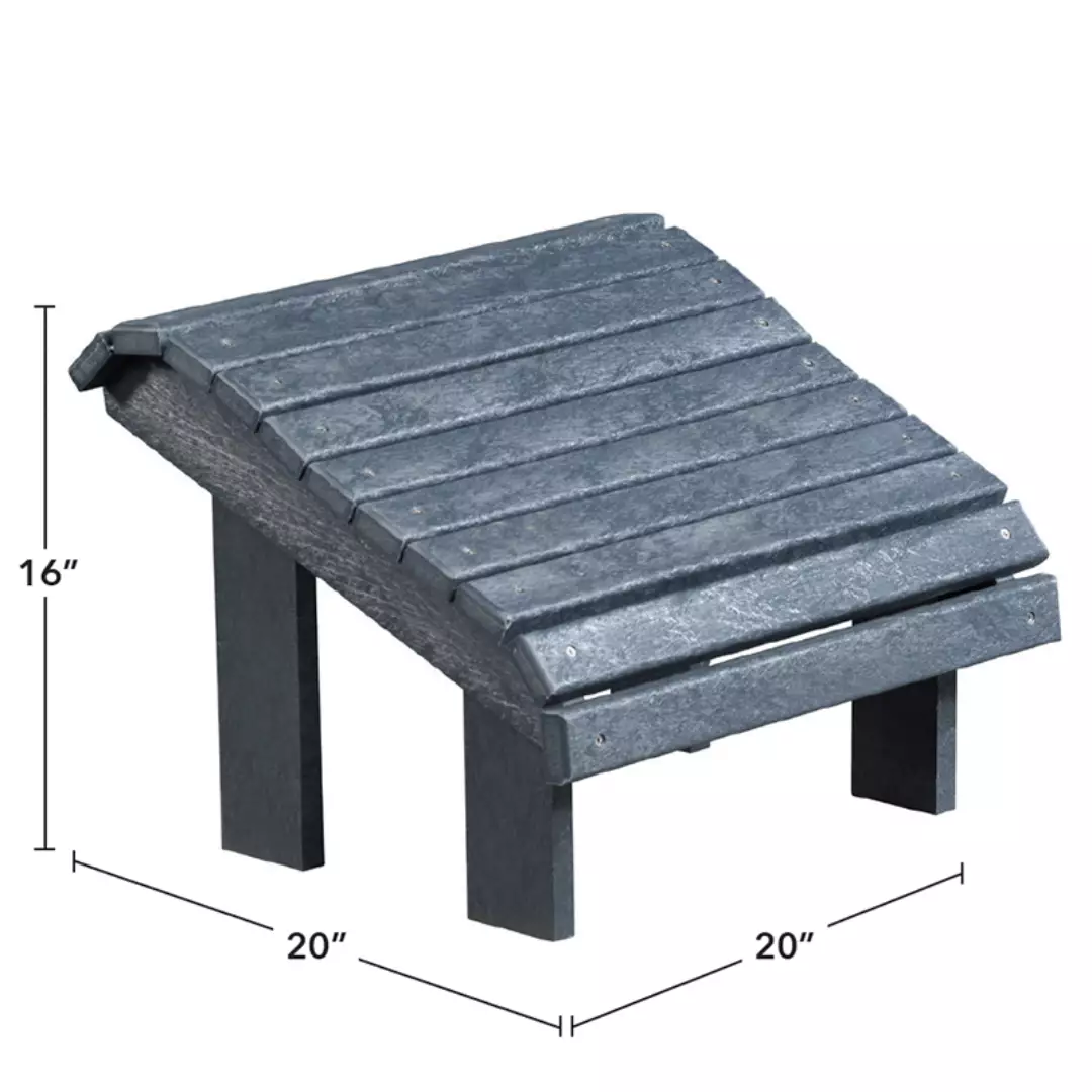 Capterra Adirondack Premium Resin Footstool (Onyx)