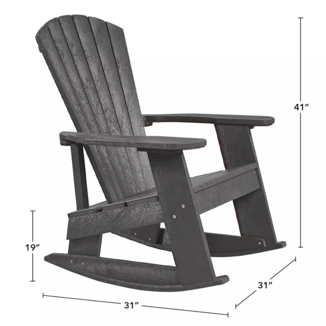 Capterra Adirondack Resin Rocking Chair (Greystone)