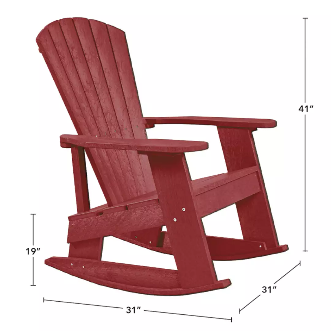 Capterra Adirondack Resin Rocking Chair (Red Rock)