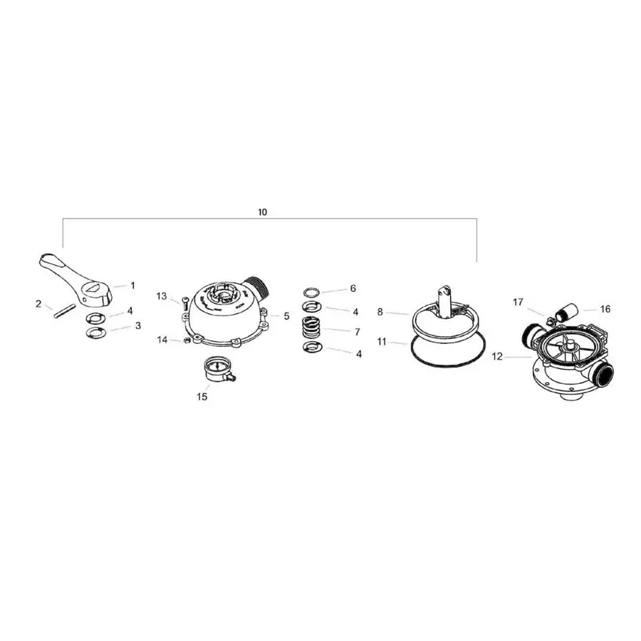 Jacuzzi - Valve Parts - 6 Position Dial Valve Above/Inground