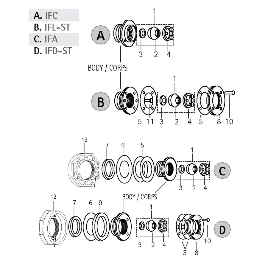 Jacuzzi - Fittings - Return Fitting IFST Series