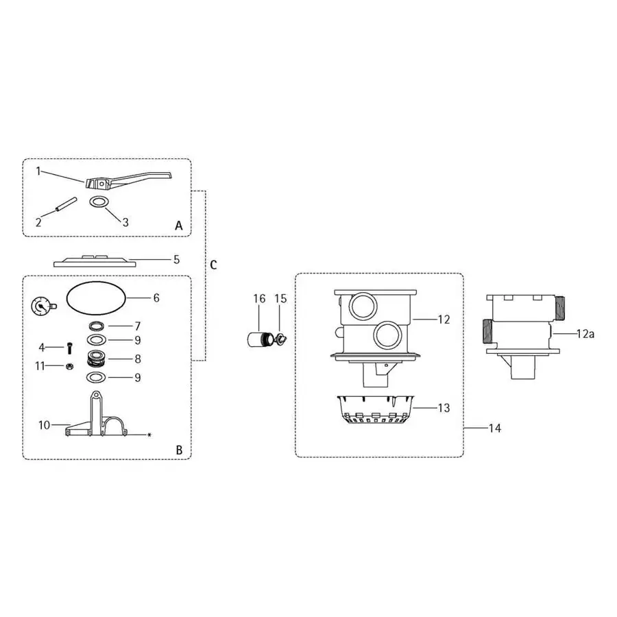 Jacuzzi - Valve Parts - DV-7 Multiport Valve