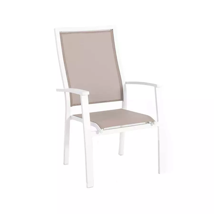 Provence Sling Dining Chair White/Taupe