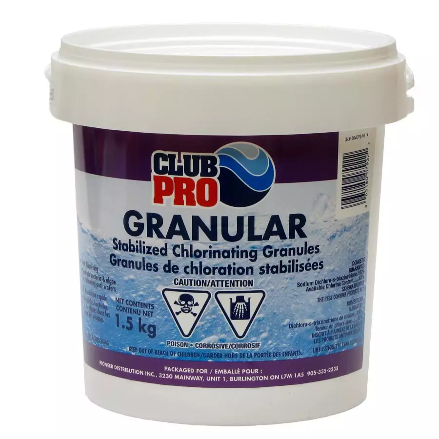 Club Pro Stabilized Granular Chlorine 1.5 KG