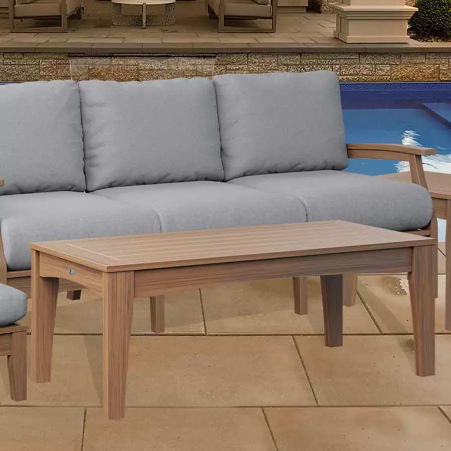 Classic Terrace Rectangular Coffee Table Antique Mahogany