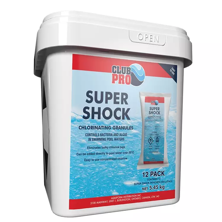 Club Pro Super Shock (70% Calcium Hypochlorite) 12 X 454 GM