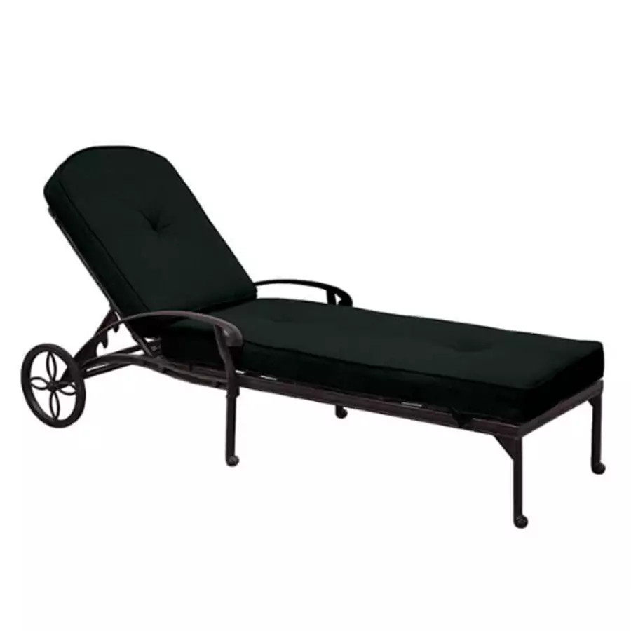 Chaise Lounge With Wheels Black