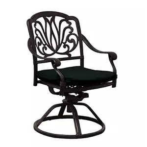 Swivel Dining Chair Black