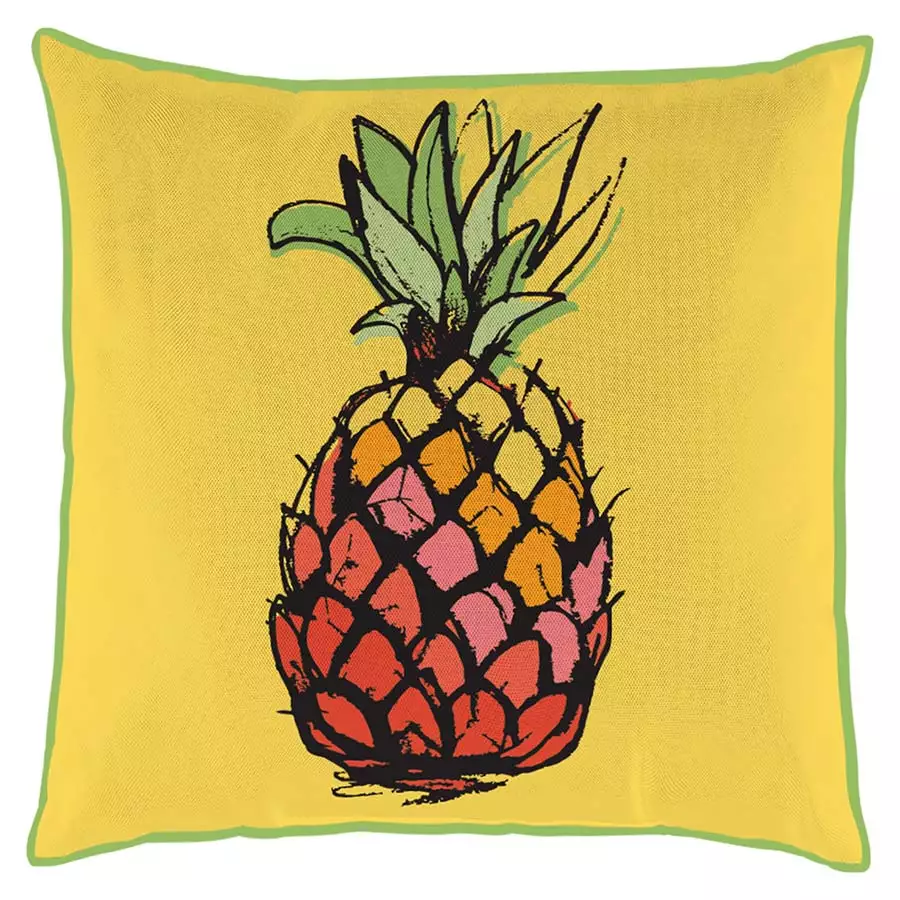 18" Square Cushion Pineapple Bright