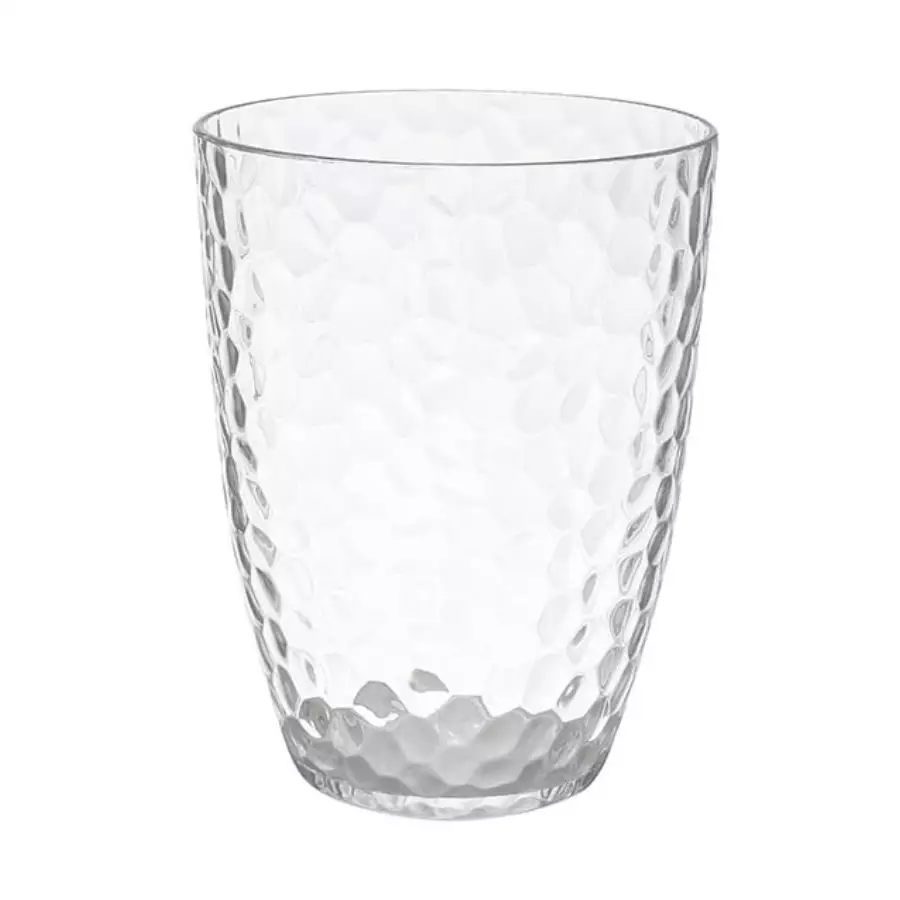 13 Oz Clear Hammered Tumbler