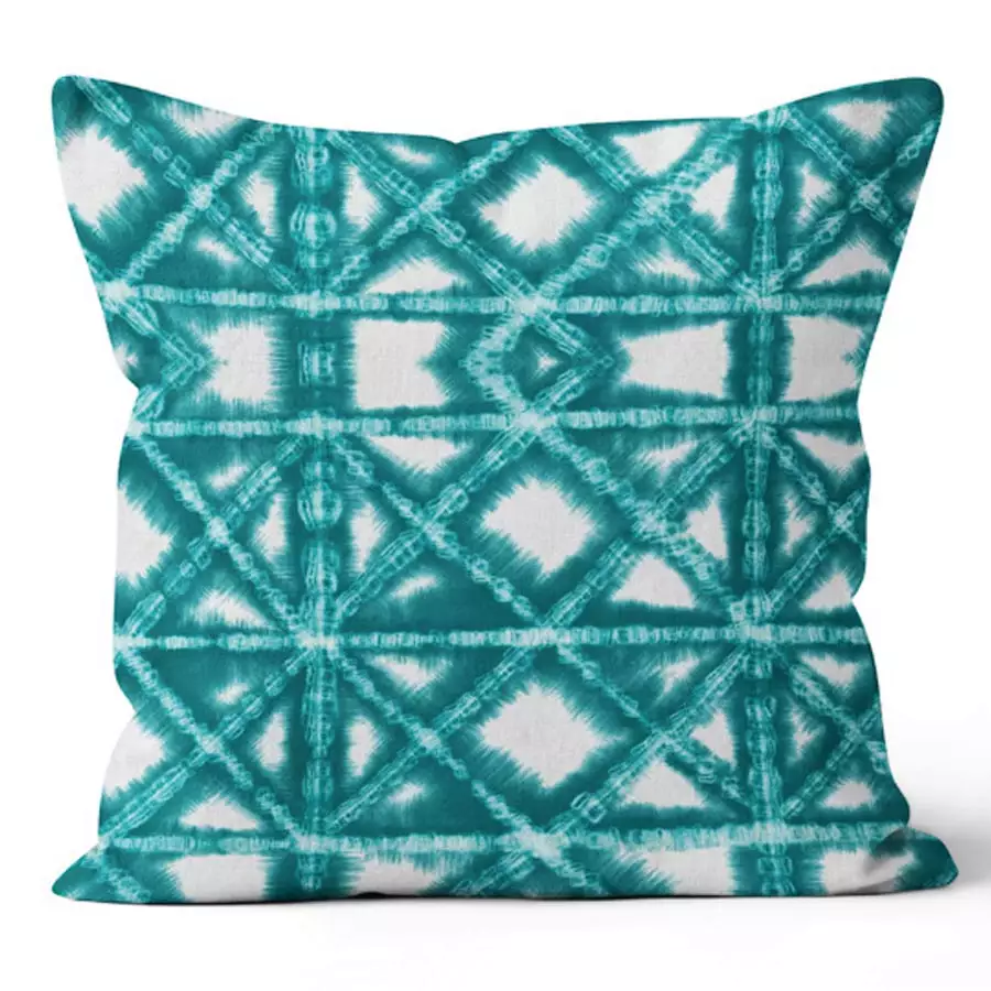 24" Square Lightwire Teal Pillow