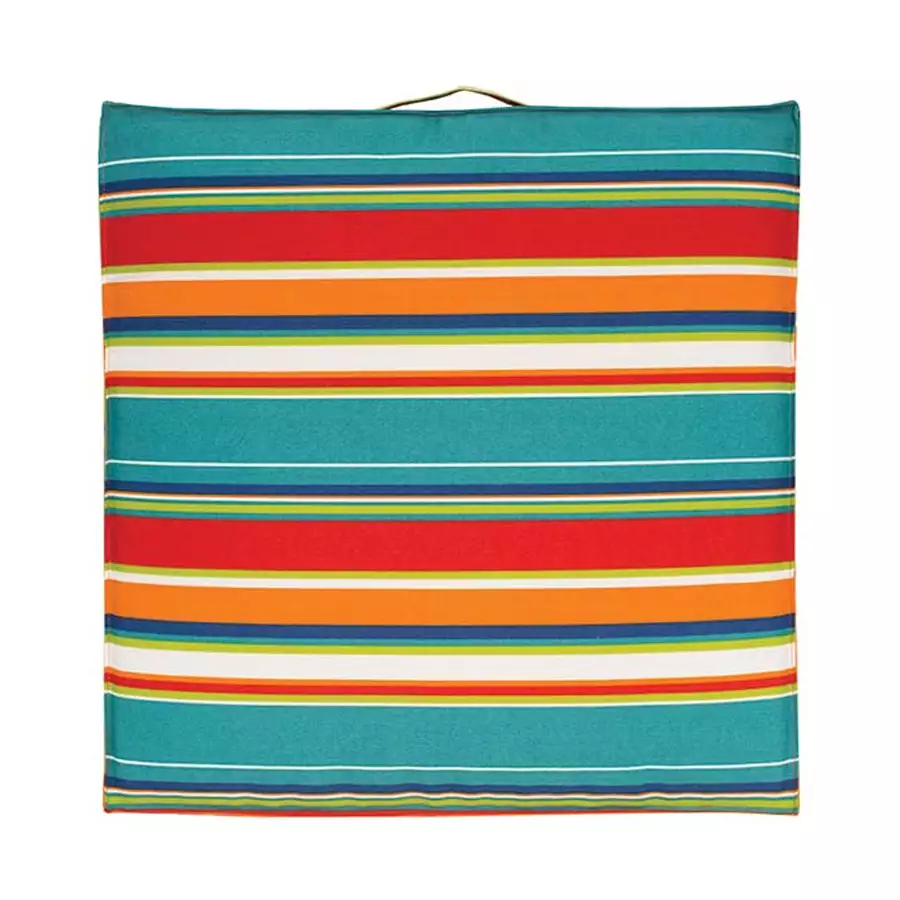 Orange Stripe Poolside Cushion