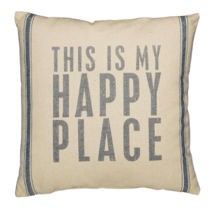 This Is My Happy Place Linen Pillow