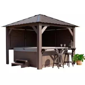 Sienna 9' x 9' Louvered Gazebo