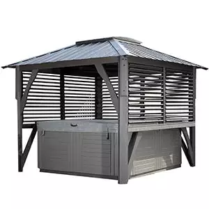 Napa Semi-Enclosed 9' x 9' Gazebo With Skylight Blacksmith