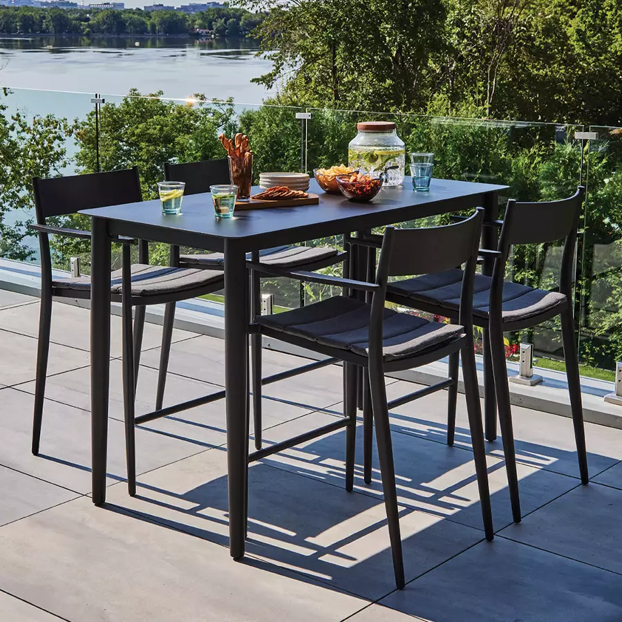 Bar Chair Black/Dark Grey