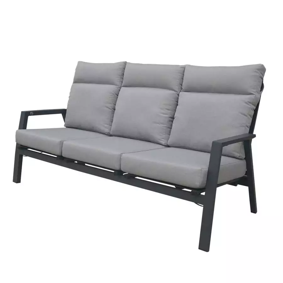 Three Seat Sofa Imperial Sofa Carbon/Silver