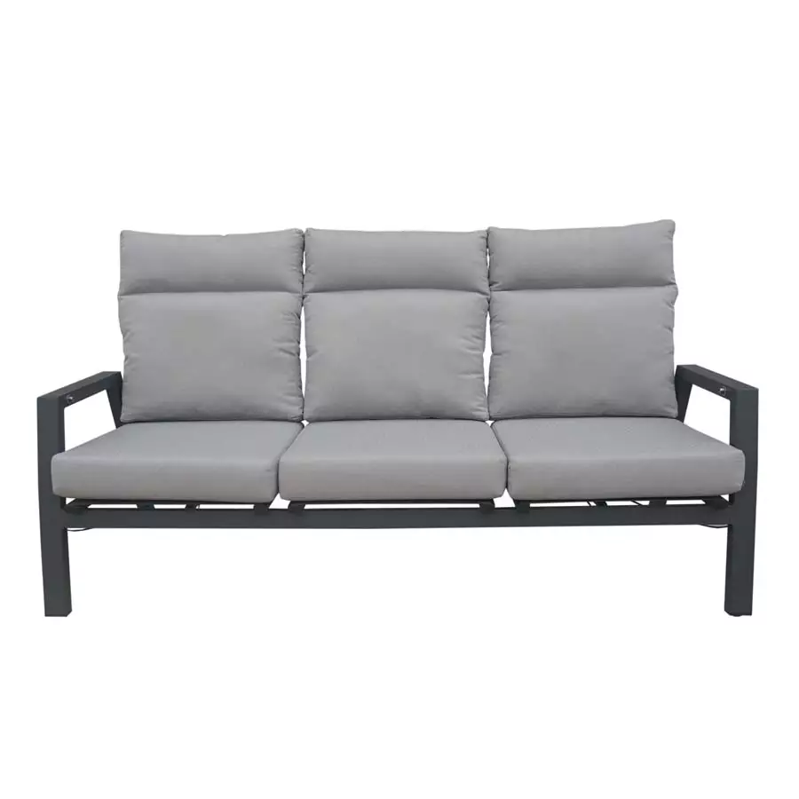 Three Seat Sofa Imperial Sofa Carbon/Silver