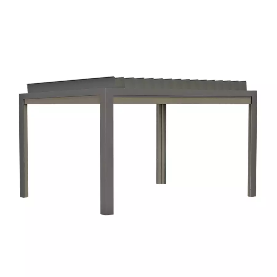 Stella 11' x 14' Motorized Louver Pergola Iron Ore