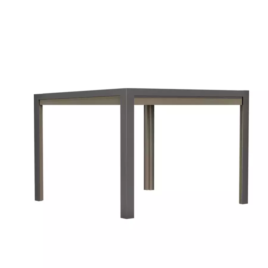 Stella 11' x 11' Motorized Louver Pergola Iron Ore