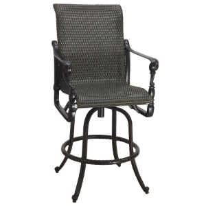 Woven High Swivel Bar Stool