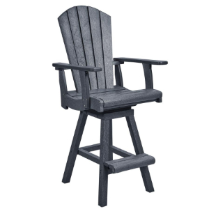 Pub Swivel Arm Chair Slate Grey