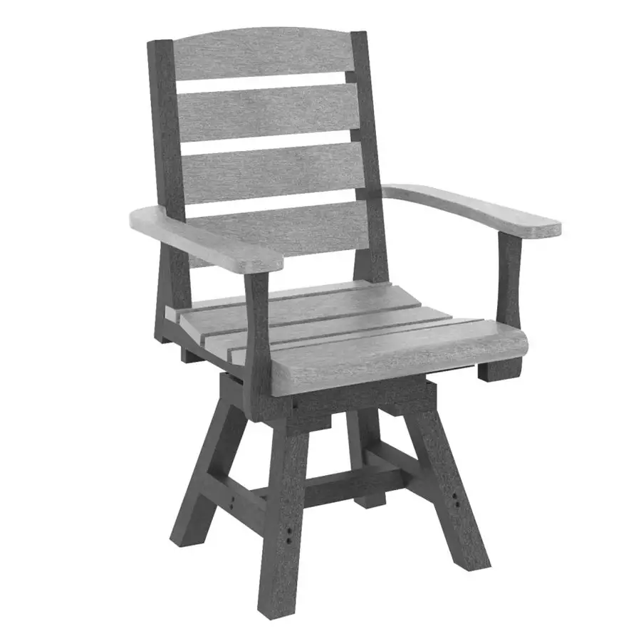 Napa Dining Swivel Arm Chair, Slate Grey/Light Grey