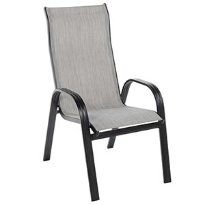 Grey Sling Dining Chair