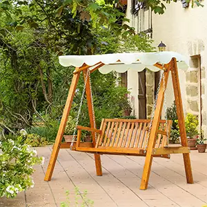  Wooden Garden Swing With Top