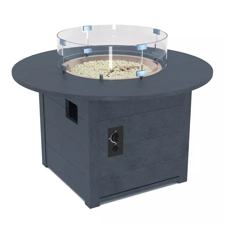 46" CRP Round Fire Table, Slate Grey