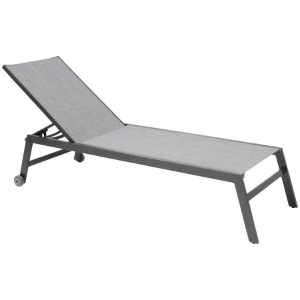 Light Grey Chaise Lounge with Wheels