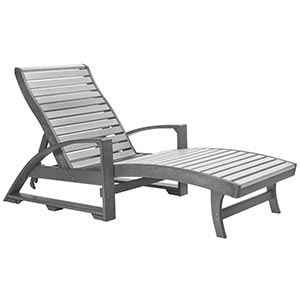 Chaise Lounge Slate Grey/ Light Grey