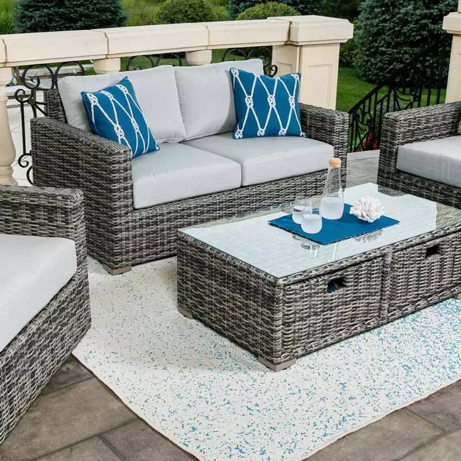 Loveseat Chair Weathered Grey