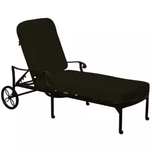 Anthracite Chaise Lounge with Wheels