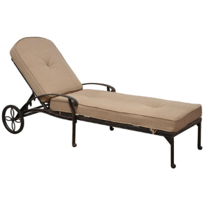 Desert Bronze Chaise Lounge With Wheels