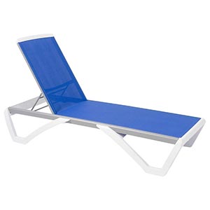 Anthracite/Royal Blue Chaise Lounge