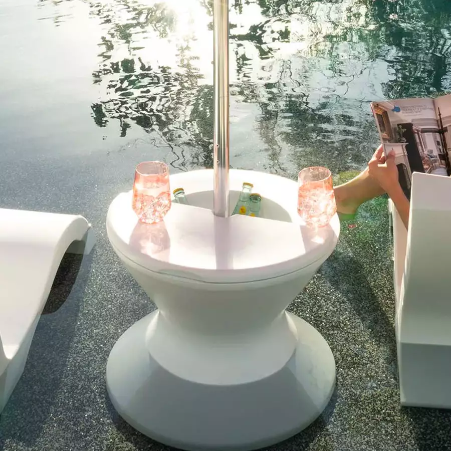 Ledge Lounger Signature Side Table Lid With Umbrella Hole