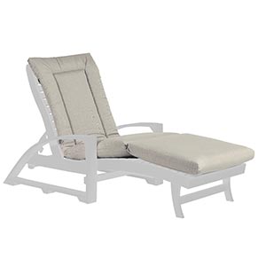 Chaise Lounge Cushion Canvas Granite