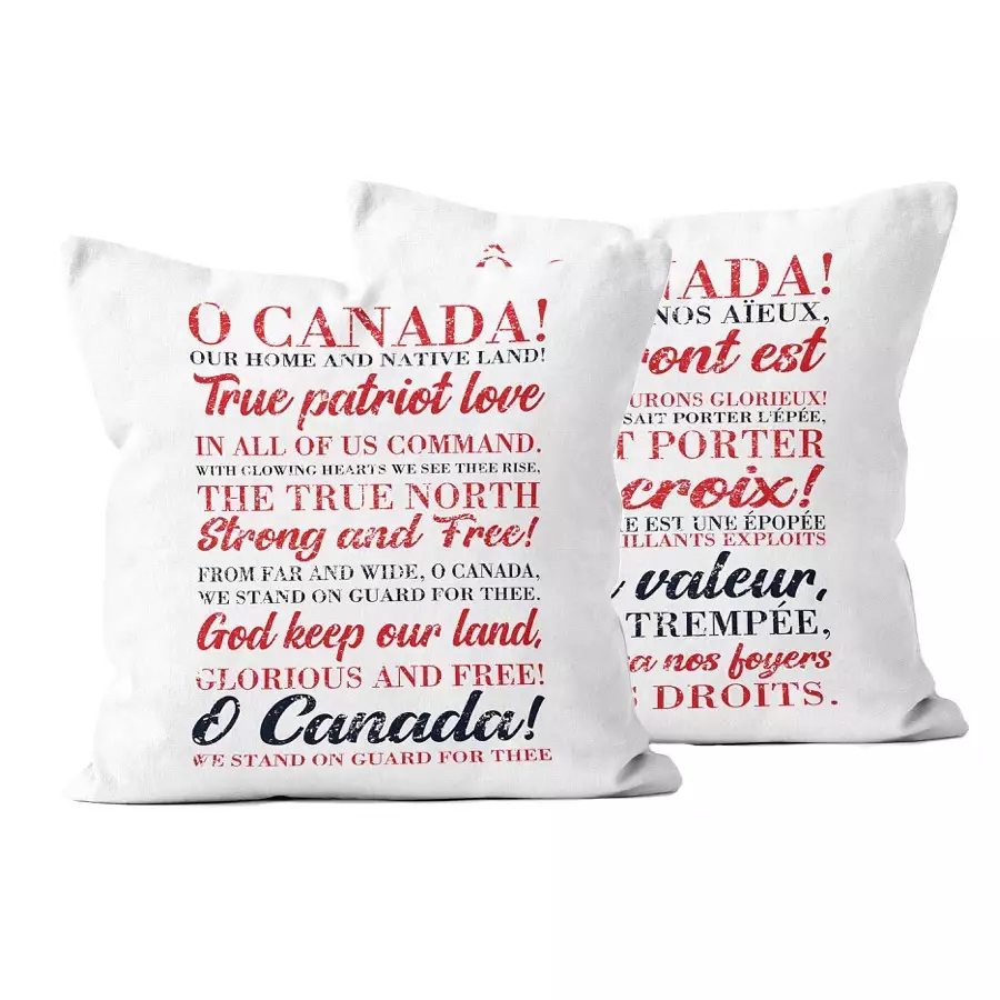 17.5" Square Oh Canada Double Sided Pillow
