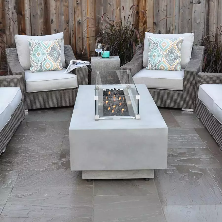 Granville Rectangle Fire Pit NG